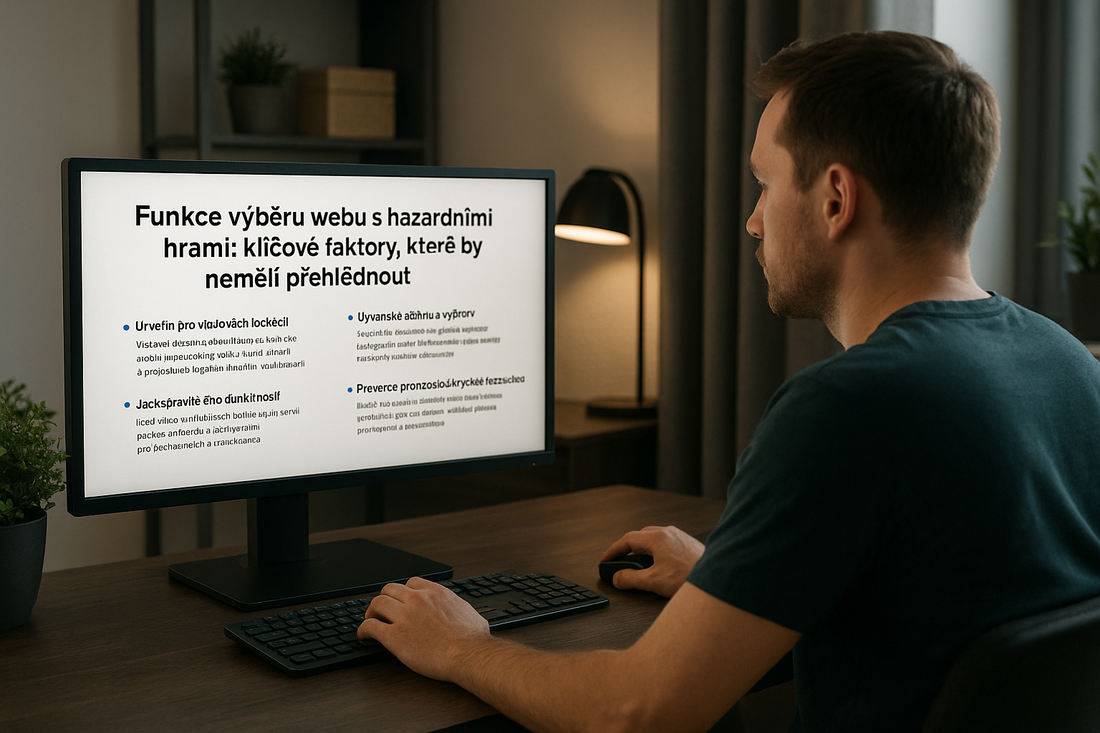 Výběr webu online kasina